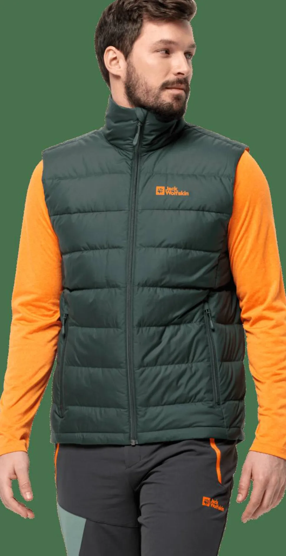 Jack Wolfskin Men's Ather Down Vest Black Olive