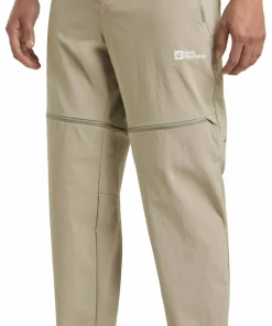Jack Wolfskin Men's Hikeout Zip Off Pants Stone