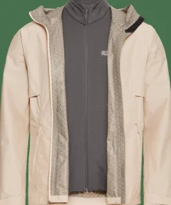 Jack Wolfskin Men's Litestride 3in1Jacket Oyster
