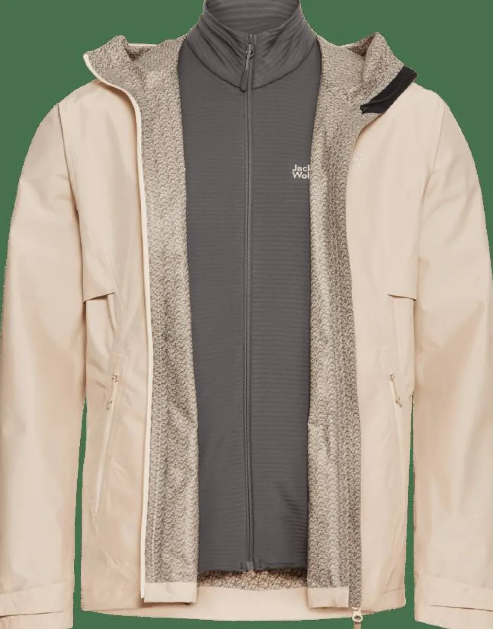 Jack Wolfskin Men's Litestride 3in1Jacket Oyster