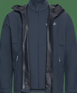 Jack Wolfskin Men's Litestride 3in1Jacket Midnight Sky New