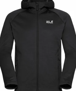 Jack Wolfskin Men's Peak District Hooded Full Zip Black Outlet