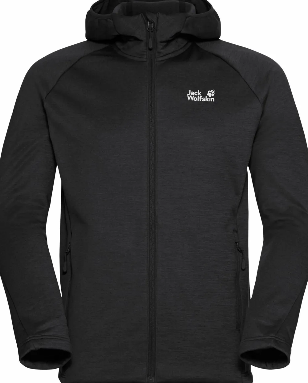 Jack Wolfskin Men's Peak District Hooded Full Zip Black Outlet