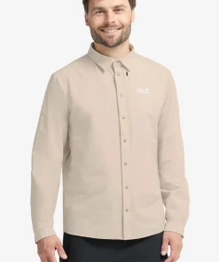 Jack Wolfskin Men's Prelight Suncool Ls Shirt Oyster