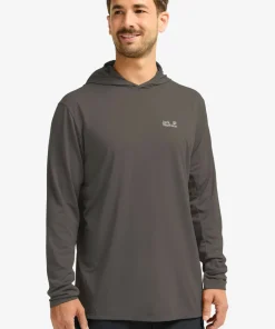 Jack Wolfskin Men's Prelight Suncool Hoody Flint Best