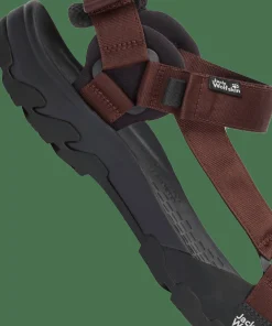 Jack Wolfskin Men's Ridge Sandal Dark Mahogany New