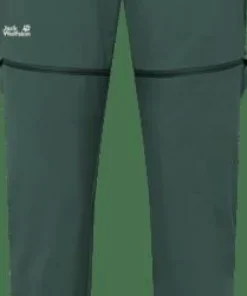 Jack Wolfskin Women's Hikeout Zip Off Pants Sago Palm Hot