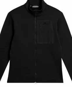 J.Lindeberg Men's Wayne Polartec Mid Layer Black