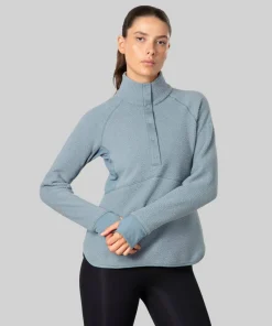 Johaug Women's Fusion Pile Henley Green/Blue Outlet