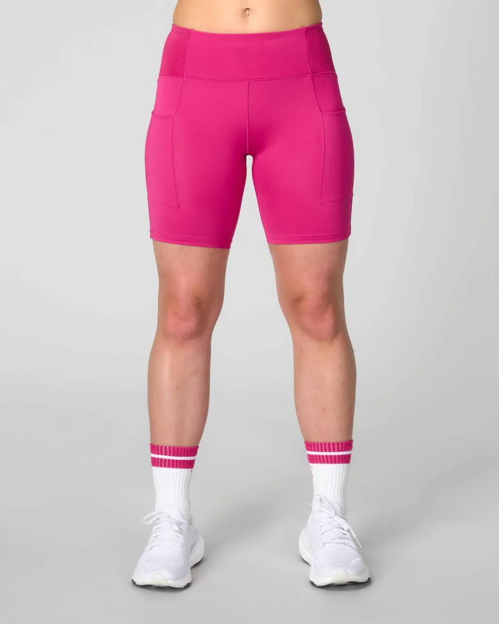 Johaug Women's Impact Tights 7,5 Inch Berry Pink
