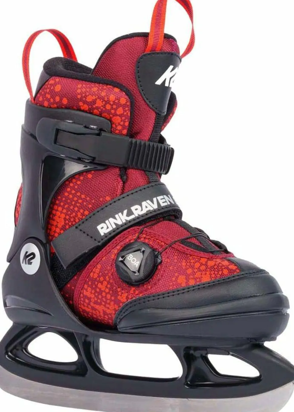 K2 Sports Kids' Rink Raven Ice BOA Black/Red