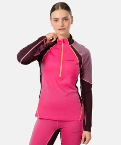 Clearance Women's Alma Half Zip Berry Underställ Dam