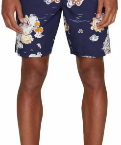 Knowledge Cotton Apparel Men's Boardwalk Shorts With Elastic Waist Night Sky Outlet