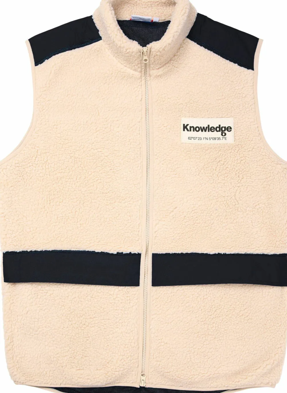 Outlet Men's Teddy Fleece Hood Vest With Rib Stop In Contrast Color Västar Herr