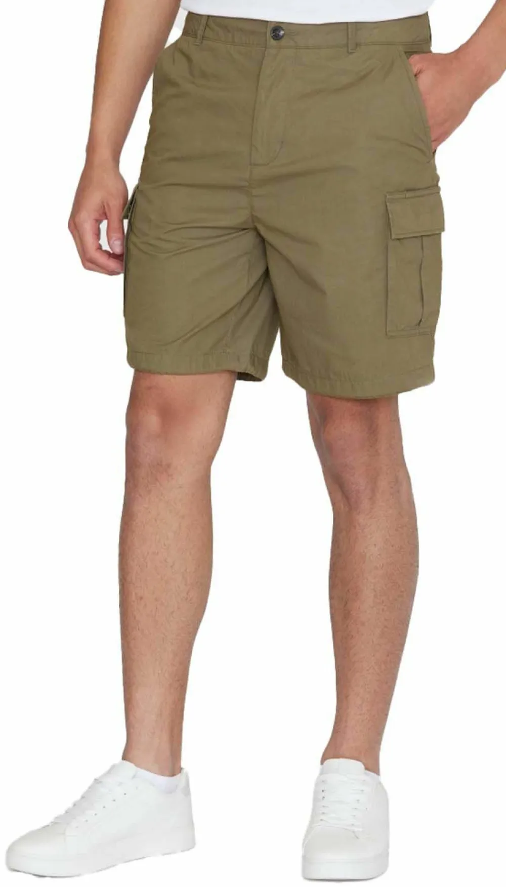 New Men's Fig Loose Cargo Poplin Shorts Herrshorts