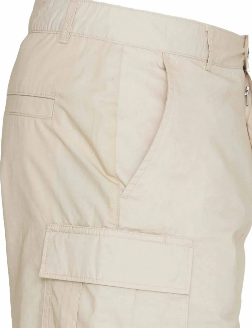 Knowledge Cotton Apparel Men's Fig Loose Cargo Poplin Shorts Light Feather Gray Best
