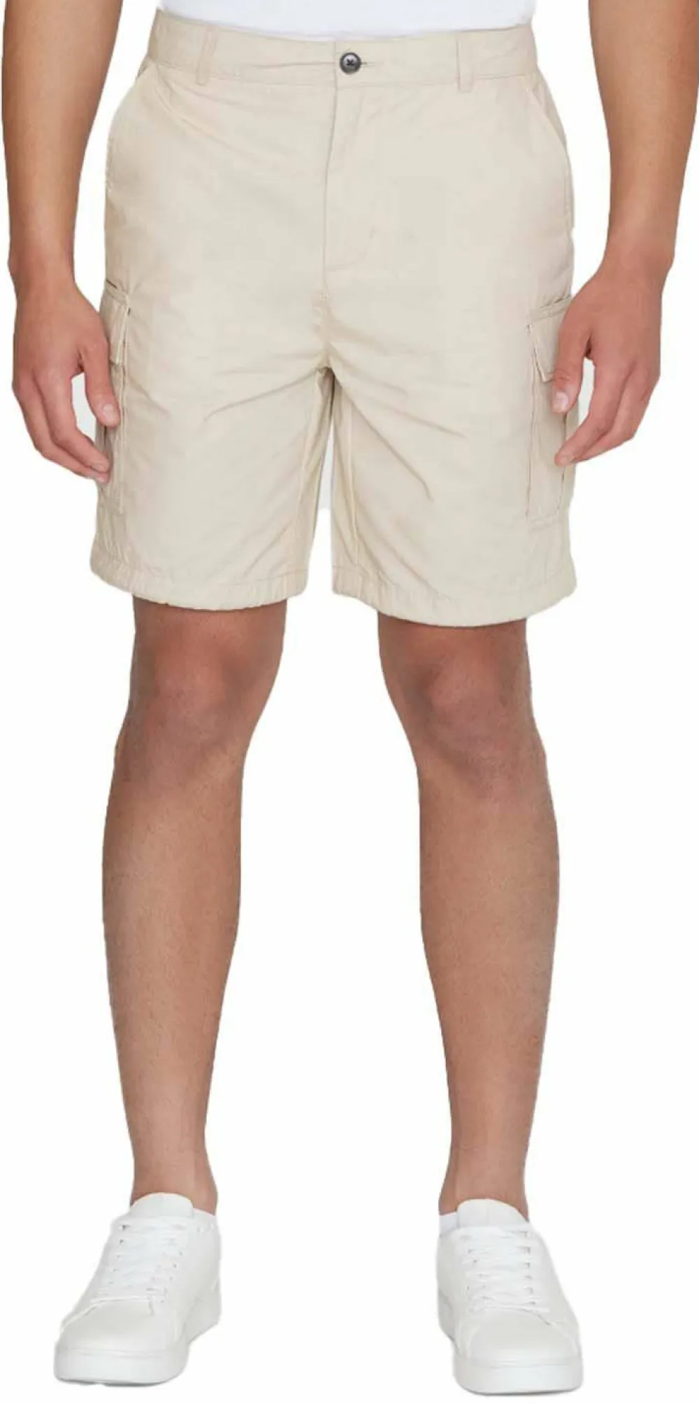 Knowledge Cotton Apparel Men's Fig Loose Cargo Poplin Shorts Light Feather Gray Best