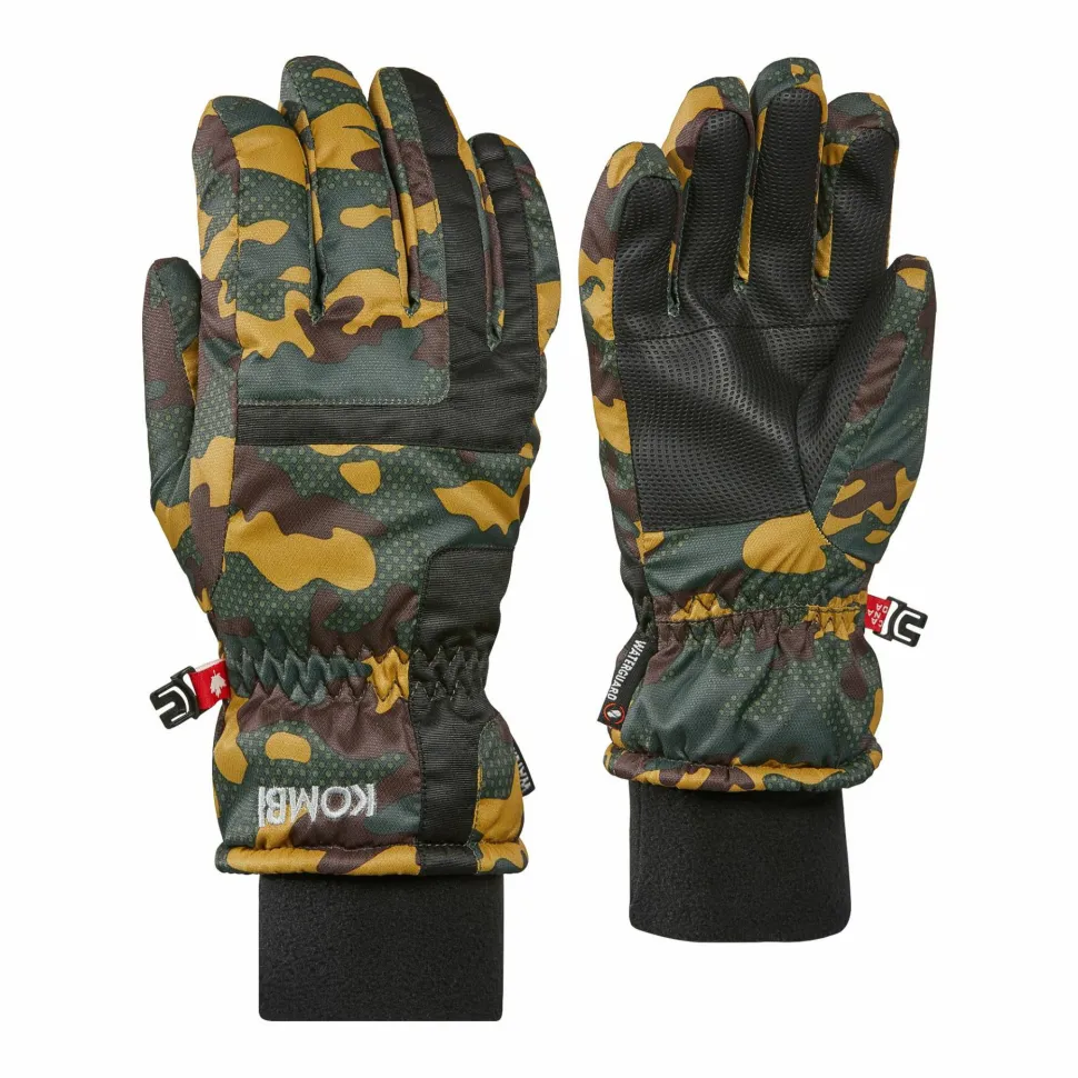 Kombi Juniors' Tucker Gloves Green Camo