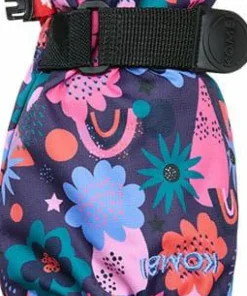 Kombi Kids' Crazy Caribo Mitten Purple Rainbow Flower Sale