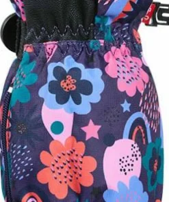 Kombi Kids' Crazy Caribo Mitten Purple Rainbow Flower Sale