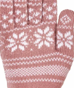Kombi Unisex Nordic Jacquard Gloves Nostalgia Rose