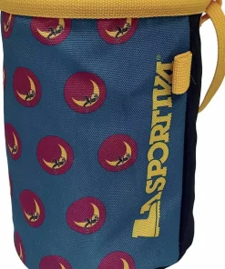 La Sportiva Climbing On The Moon Chalk Bag Turchese/giallo