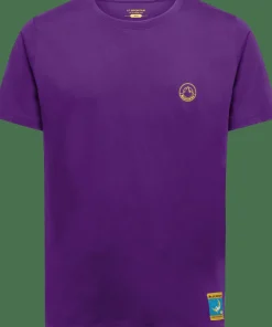 La Sportiva Men's Climbing On The Moon T-Shirt Viola/Giallo Sale