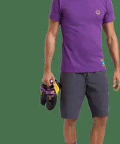 La Sportiva Men's Climbing On The Moon T-Shirt Viola/Giallo Sale