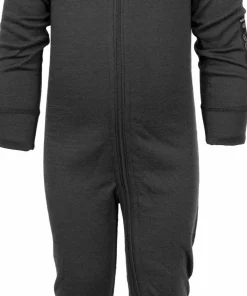 Lindberg Kids' Merino Overall Black Melange
