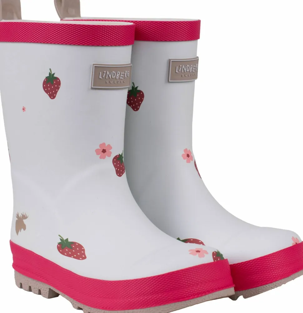 Lindberg Kids' Sjövild Rubber Boot White/pink