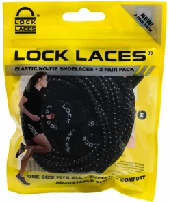 Lock Laces No Tie Shoelaces 2-pack Black