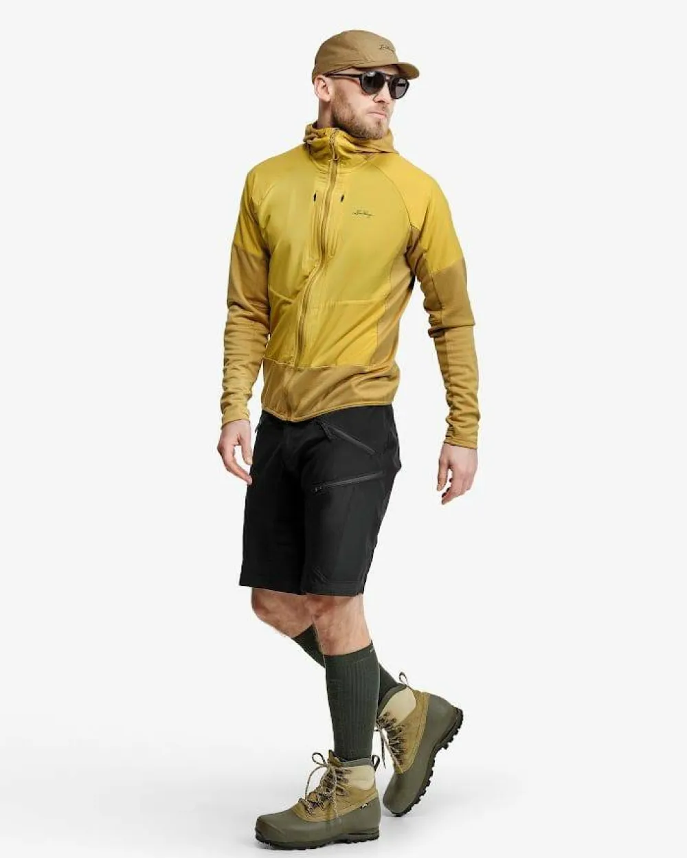 Lundhags Men's Padje Windbreaker Hoodie Straw/Bamboo Clearance