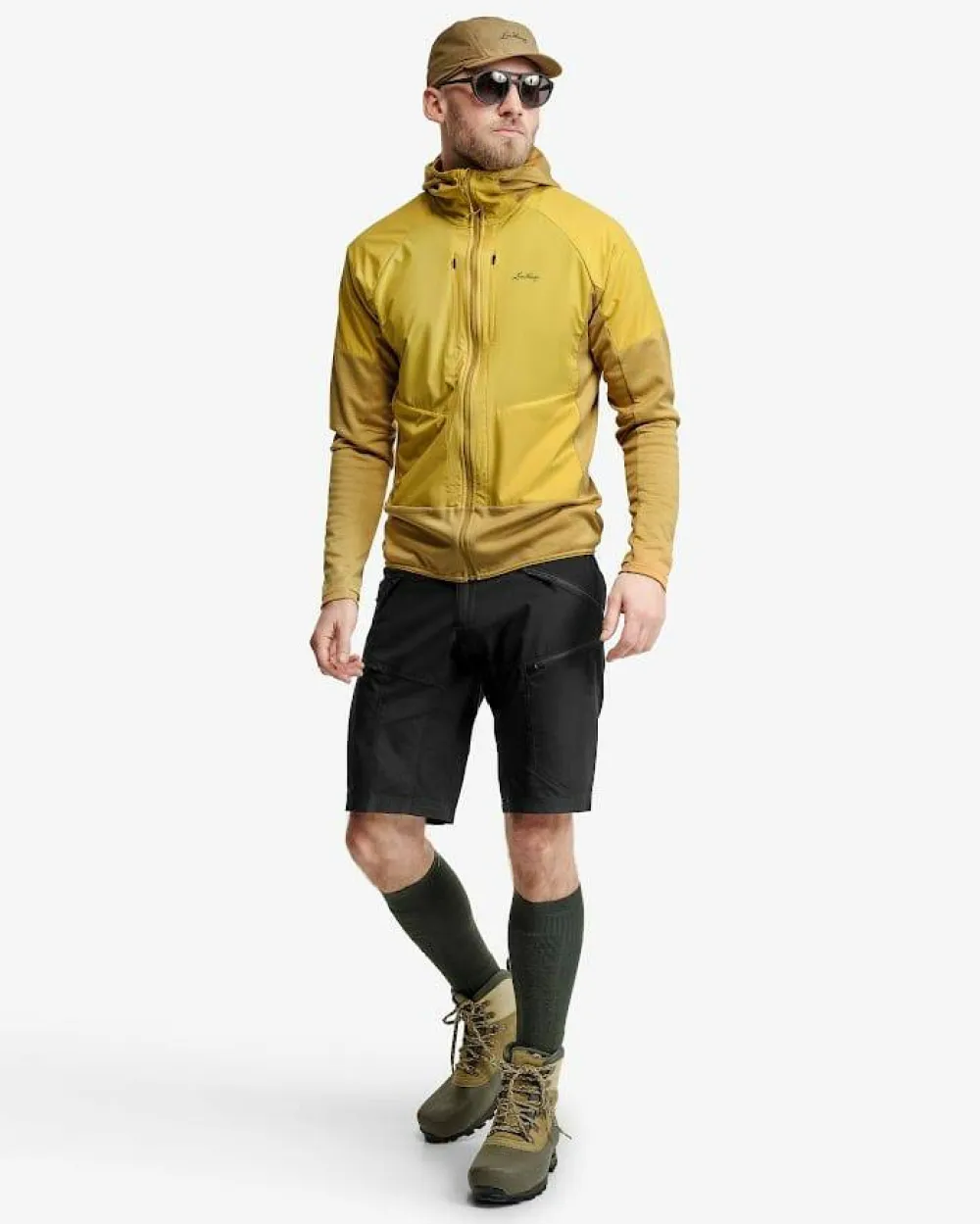 Lundhags Men's Padje Windbreaker Hoodie Straw/Bamboo Clearance