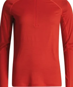 Lundhags Women's Gimmer Merino Light 1/2 Zip Lively Red Sale