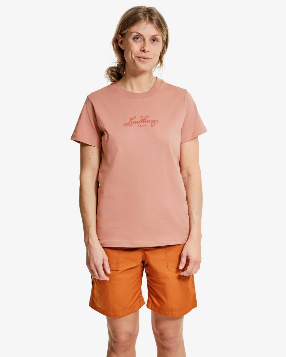 Lundhags Women's Järpen Logo T-shirt Stone Pink