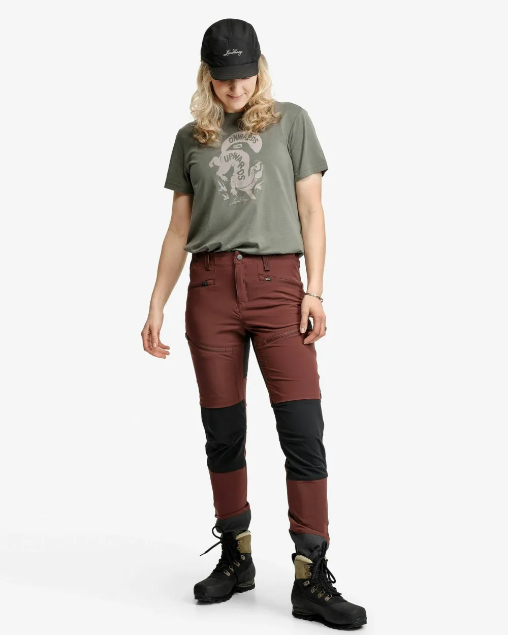 Lundhags Women's Padje Stretch Pant Burgundy/Black Clearance