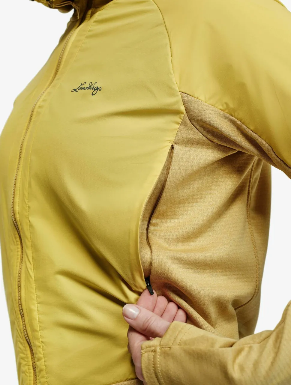 Lundhags Women's Padje Windbreaker Hoodie Straw/bamboo