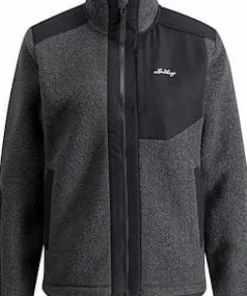 Lundhags Women's Saruk Wool Pile Mid Full Zip Charcoal Outlet