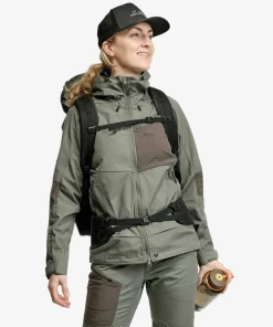 Lundhags Women's Tived Stretch Hybrid Jacket Aloe Green/Forest Green Hot