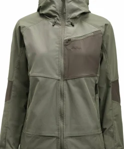 Lundhags Women's Tived Stretch Hybrid Jacket Aloe Green/Forest Green Hot