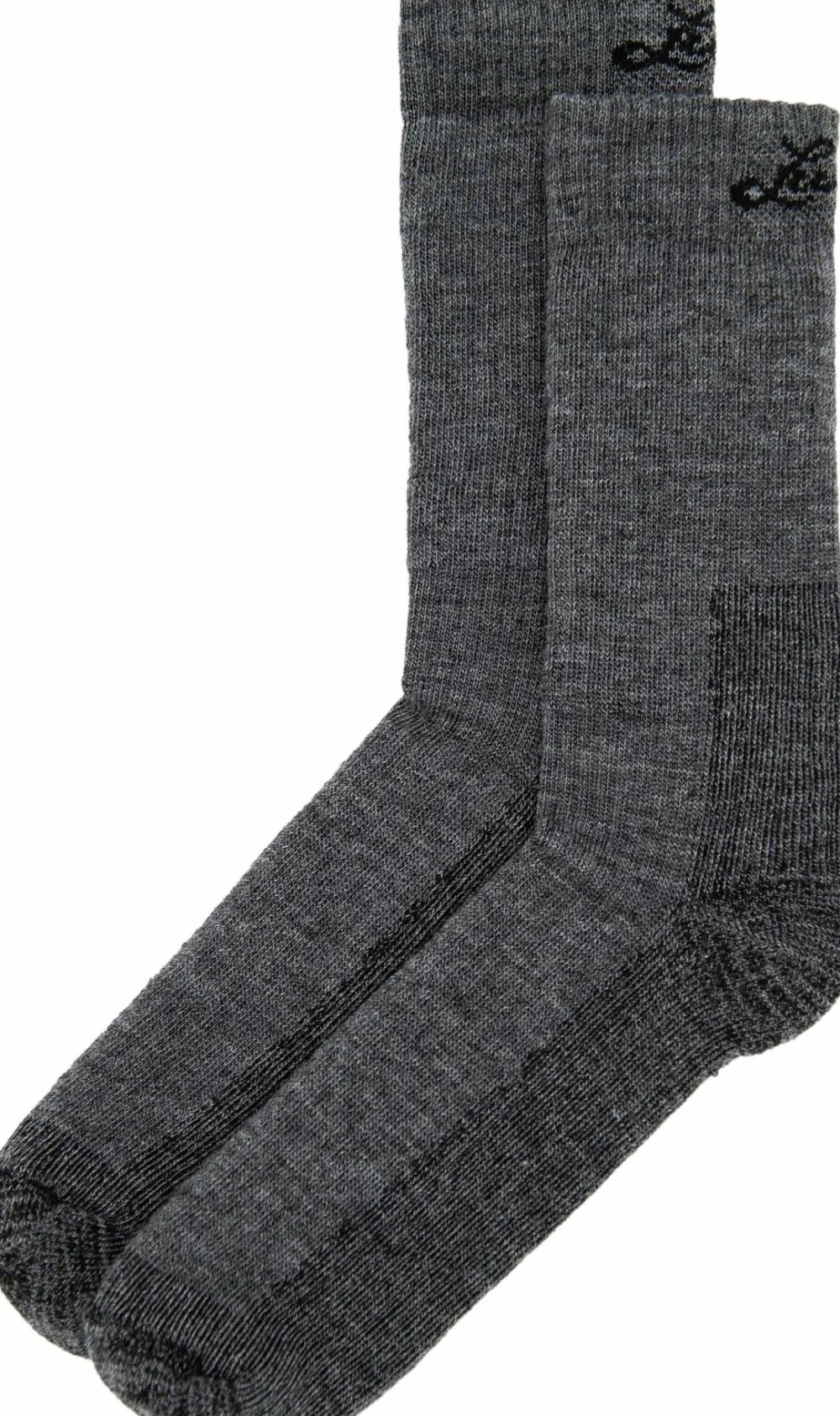 Lundhags Wool Terry Trekking Sock Mid Dark Grey Melange Discount