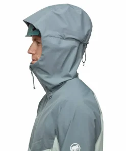 New Men's Crater Iv Hs Hooded Jacket Silver Sage/Strata Gore-Tex
