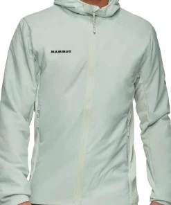 Mammut Men's Rime Air In Hybrid Hooded Jacket Silver Sage New