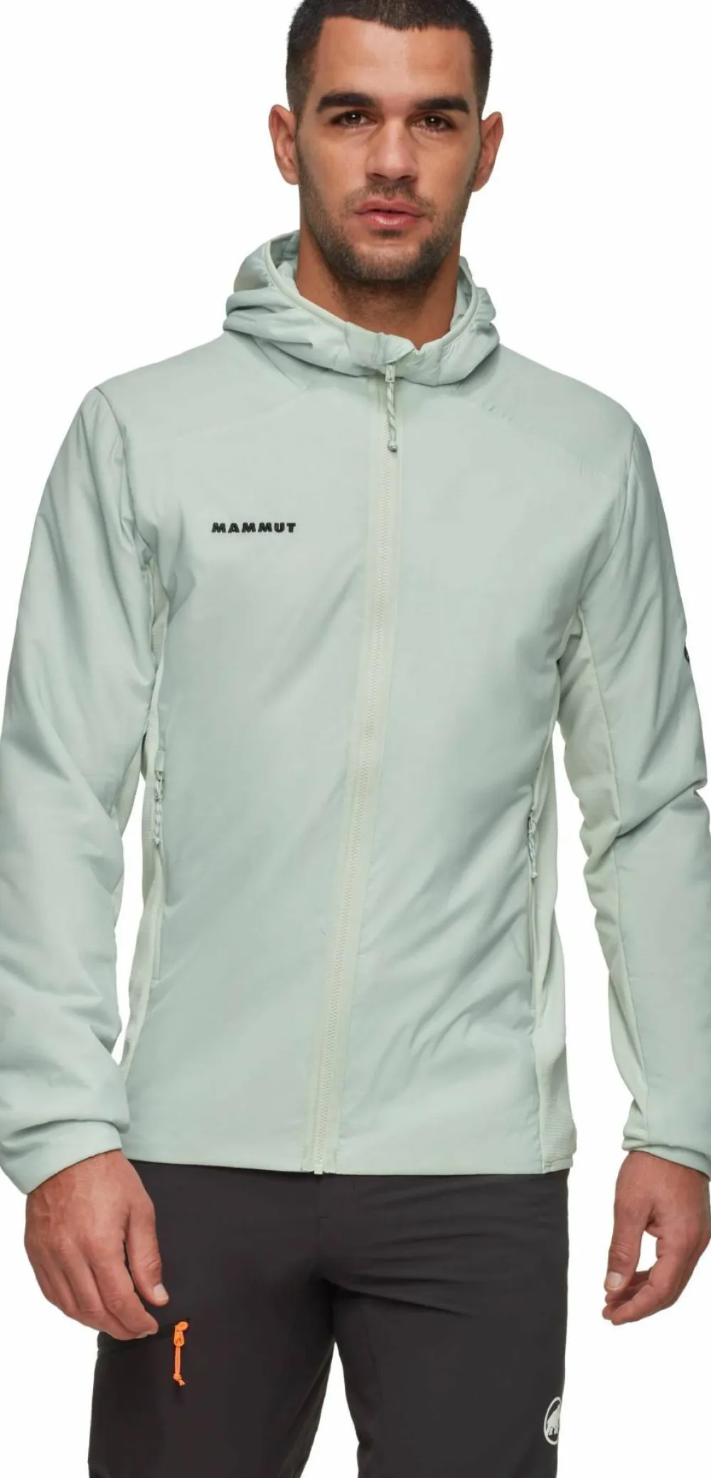 Mammut Men's Rime Air In Hybrid Hooded Jacket Silver Sage New