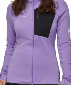 Mammut Women's Aenergy Light ML Hooded Jacket Lavandin-Black New