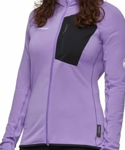 Mammut Women's Aenergy Light ML Hooded Jacket Lavandin-Black New