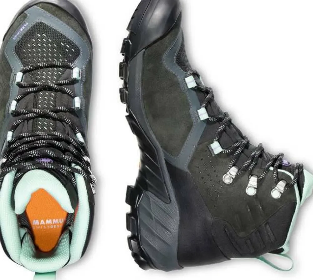 Mammut Women's Sapuen High GORE-TEX dark steel-neo mint Hot