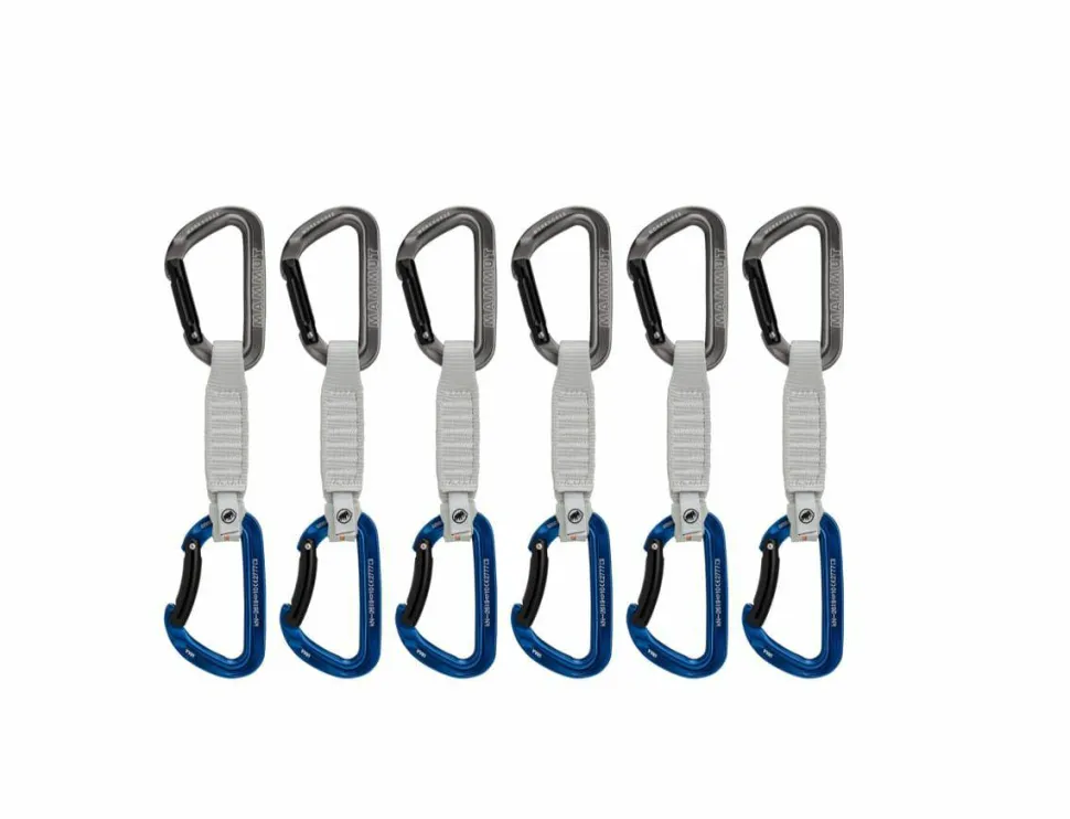 Mammut Workhorse Keylock 12 Cm 6-Pack Quickdraws Straight Gate/Bent Gate Key Lock