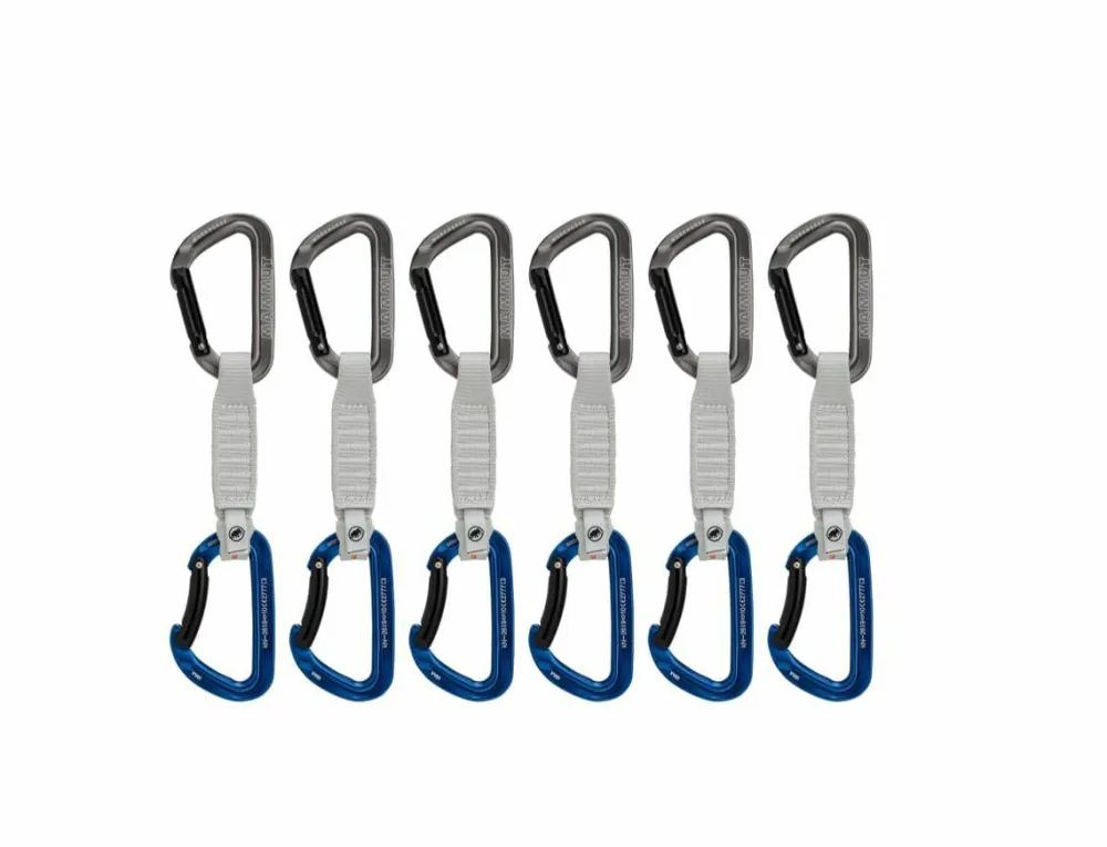 Hot Workhorse Keylock 12 Cm 6-Pack Quickdraws Straight Gate/Bent Gate Key Lock Övrig Utrustning|Klättring