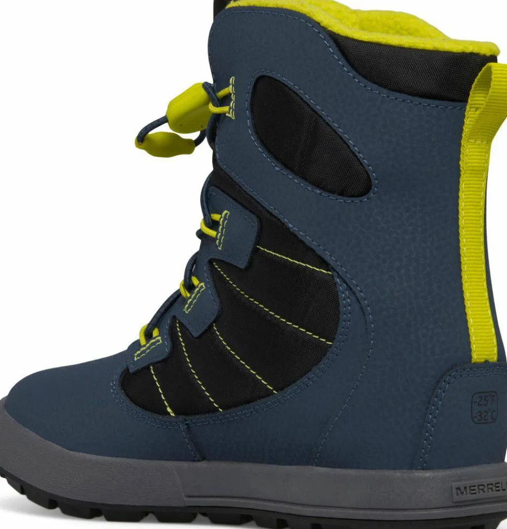 Merrell Juniors' Snow Bank 4.0 Waterproof Navy/Lime Clearance